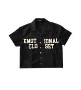 Mixed Emotion Black/Cream Button Down Shirt