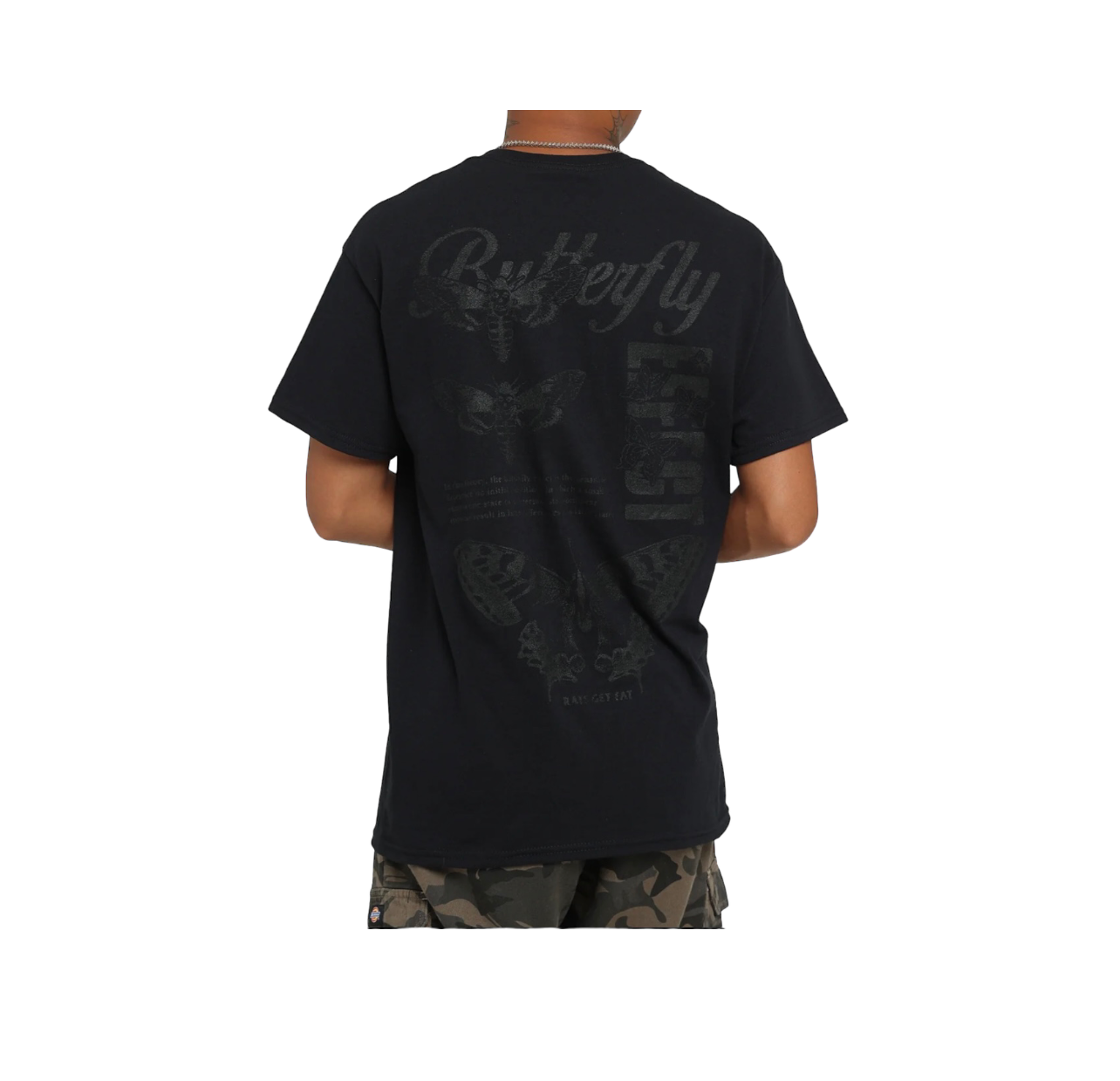 RGF Butterfly Black Vintage Wash Tee