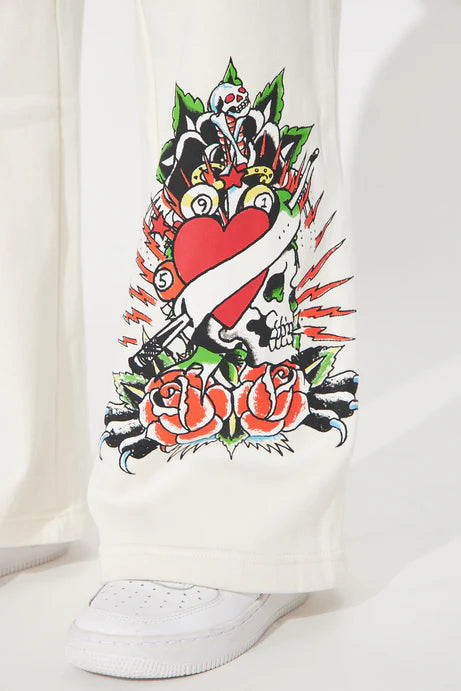 Ed Hardy Dragon Pants Cream
