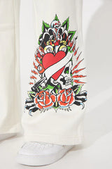 Ed Hardy Dragon Pants Cream
