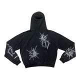 Concept “Flail” Rhinestone Hoodie Black