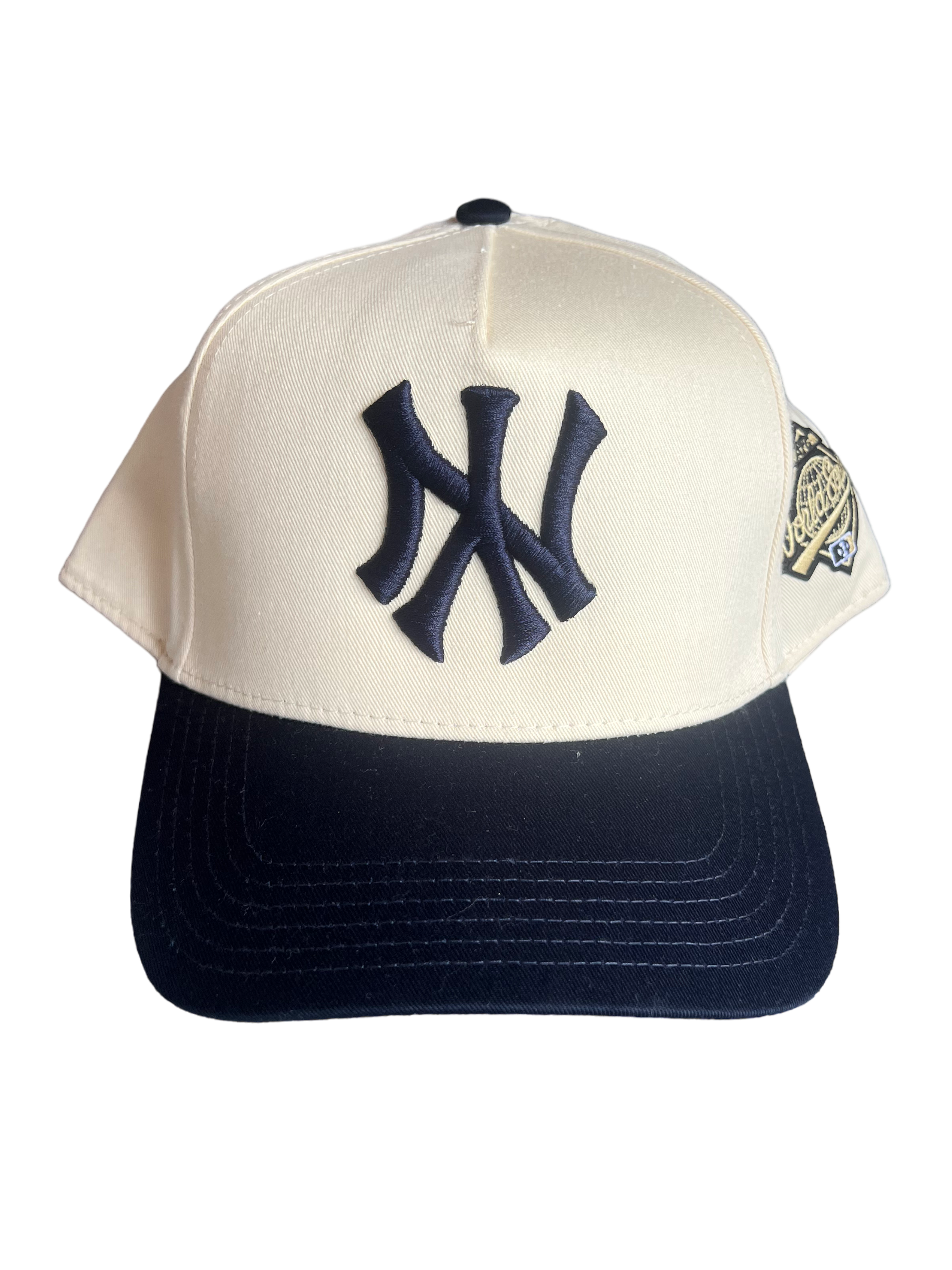 NYC Cream/Navy Hat Classic Logo