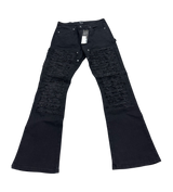 EPTM Black Ripstop Flare Jeans