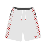 Red Letters Rhinestone Grey Shorts