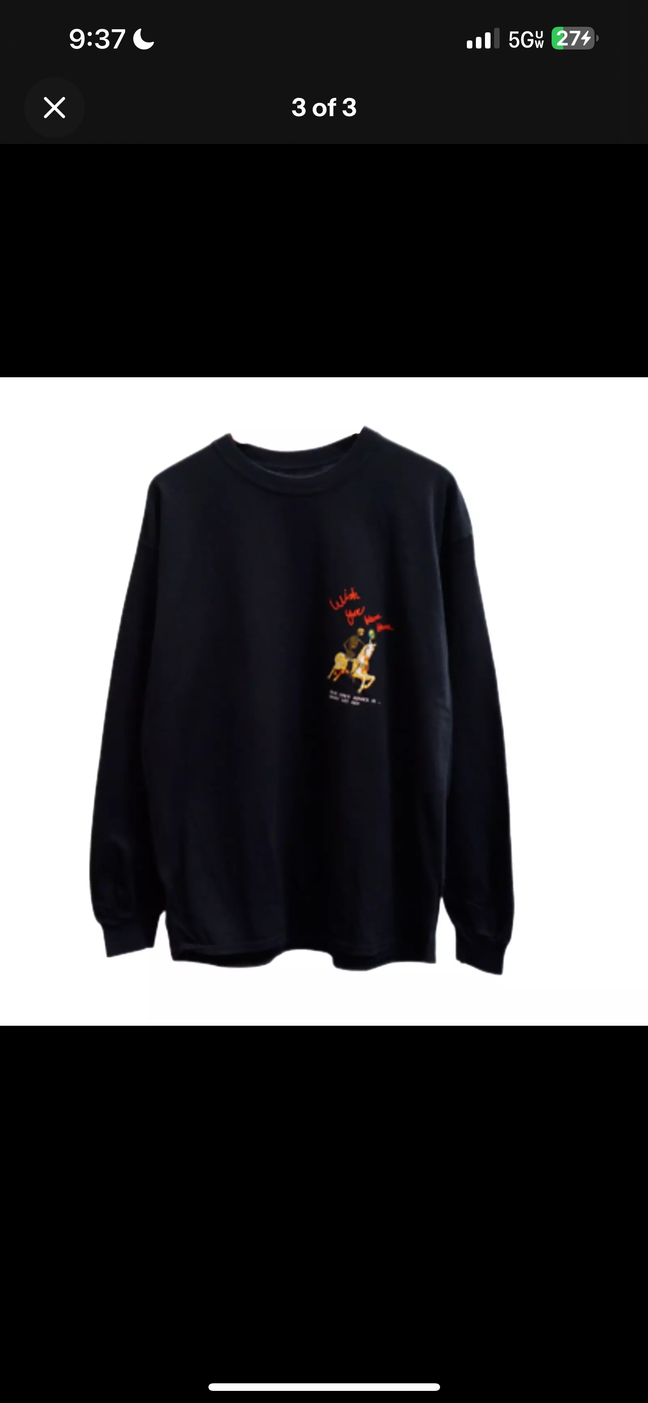 Travis Astroworld L/S Tee Black