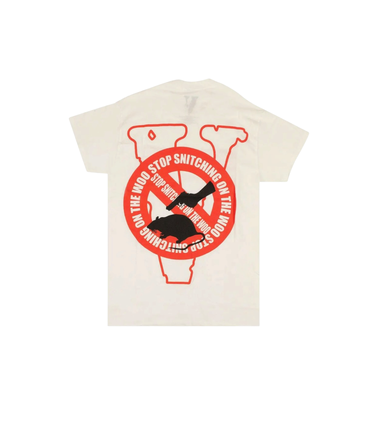Vlone Stop Snitching Tee White