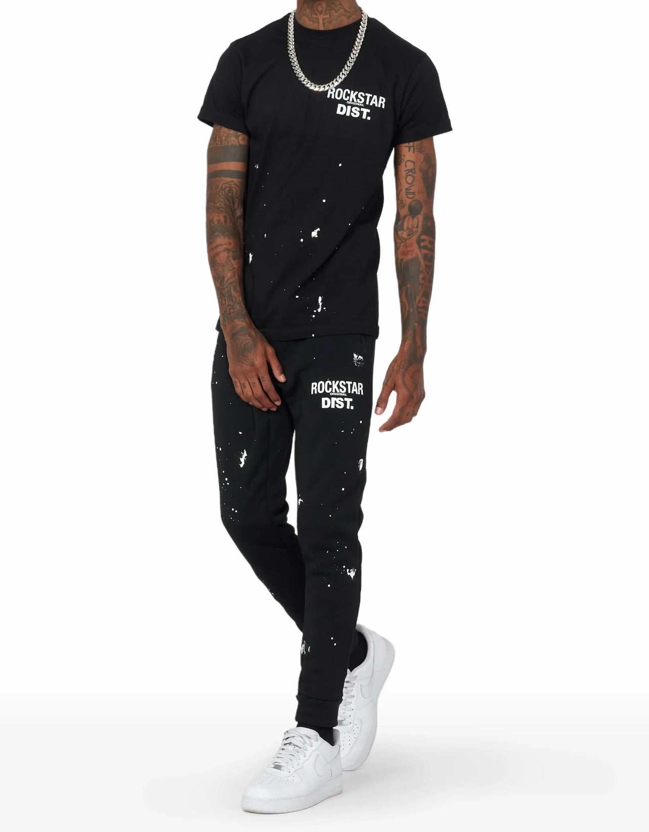 Rockstar Dept Black Logo Sweats