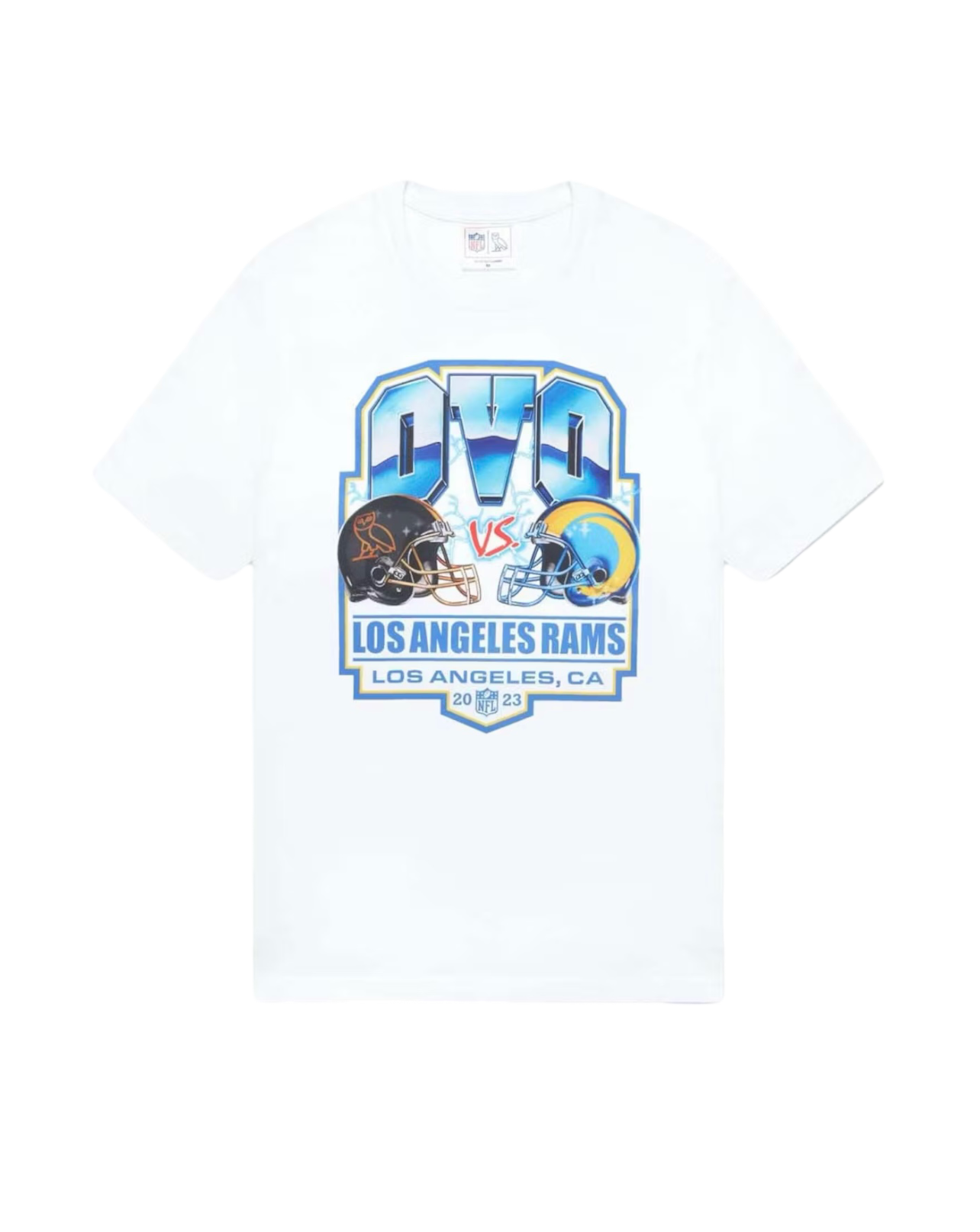 OVO X LA Football Tee White