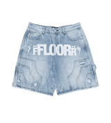 Floor 914 Uniform Jean Shorts Blue
