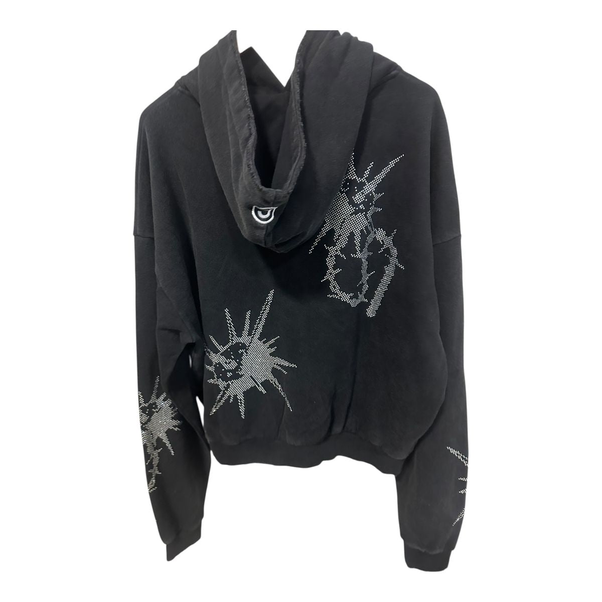 Concept “Flail” Rhinestone Hoodie Black