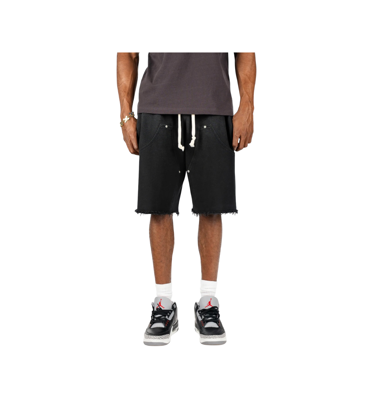 Acid Wash Carpenter Sweat Shorts