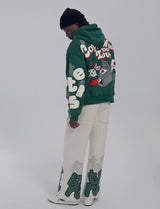 Red Letters Copy Me Green Hoodie