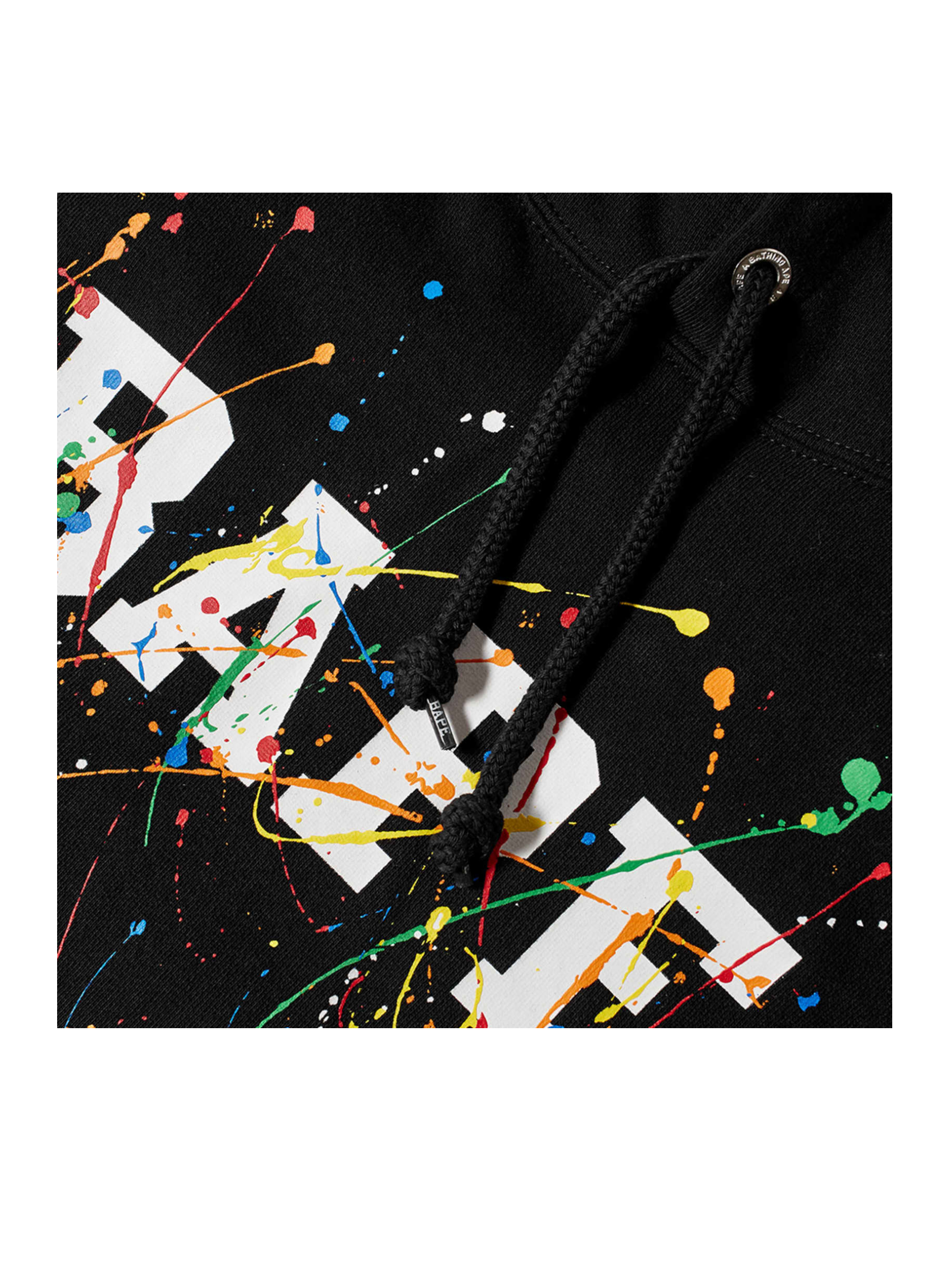 Bape Paint Splatter Black Hoodie