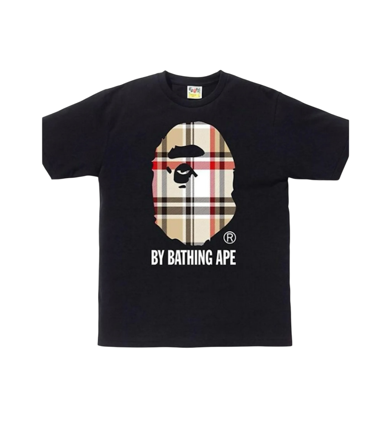 Bape Checkered Big Head Tee Black