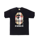 Bape Checkered Big Head Tee Black