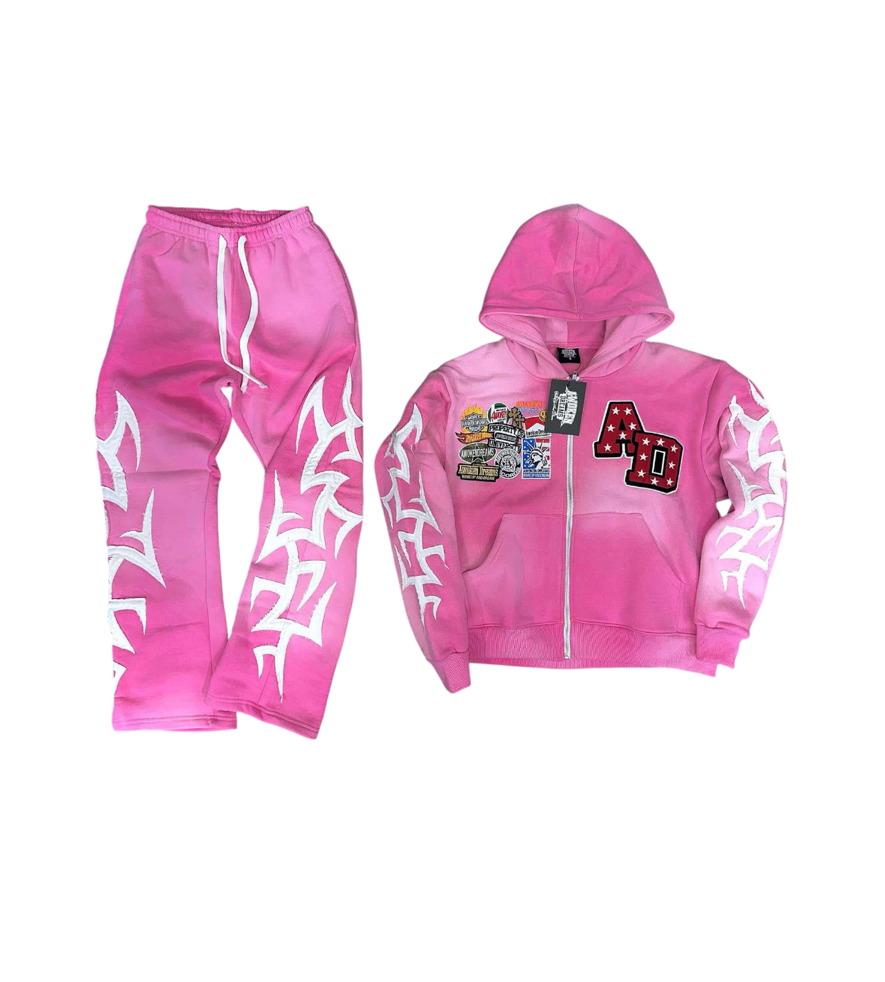 Awoken Dreams Patchwork Zip Pink