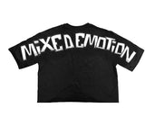 Mixed Emotions Black Monster Cropped Boxy Fit Tee
