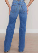 Vibrant Venessa Blue Straight Jeans