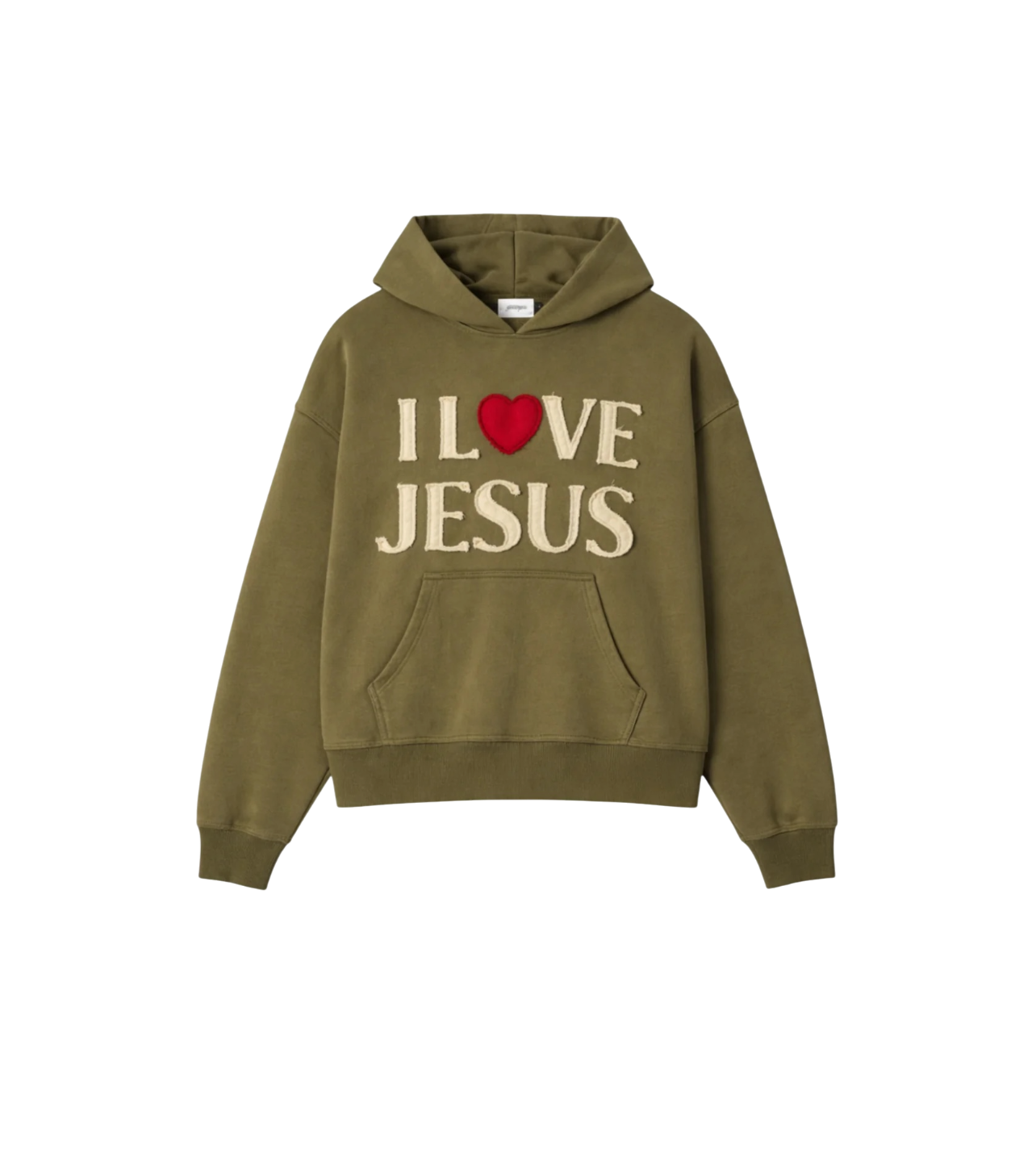 God In You I Love Jesus Hoodie Olive Green