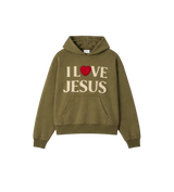 God In You I Love Jesus Hoodie Olive Green