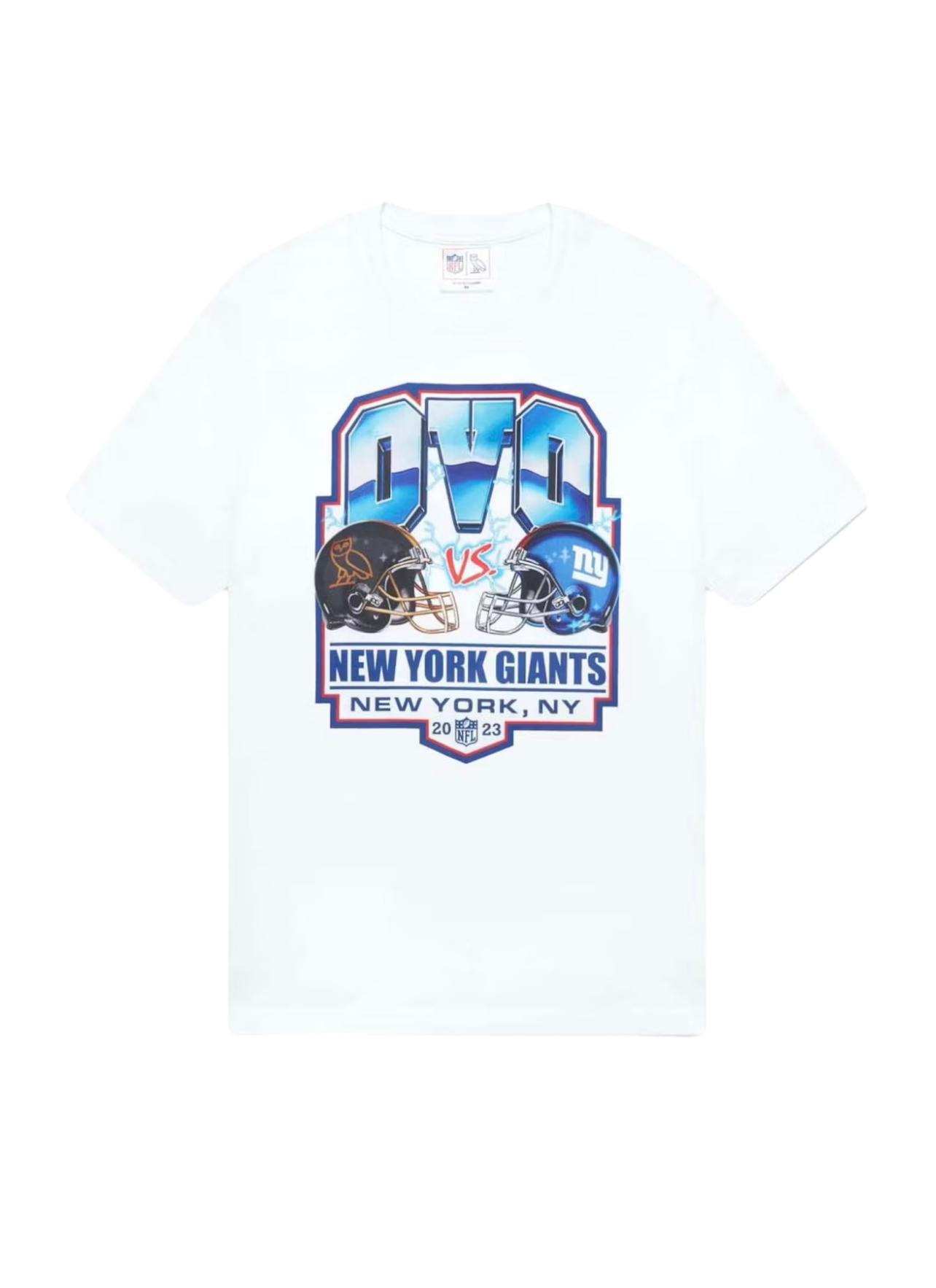 OVO X NY Football Tee White