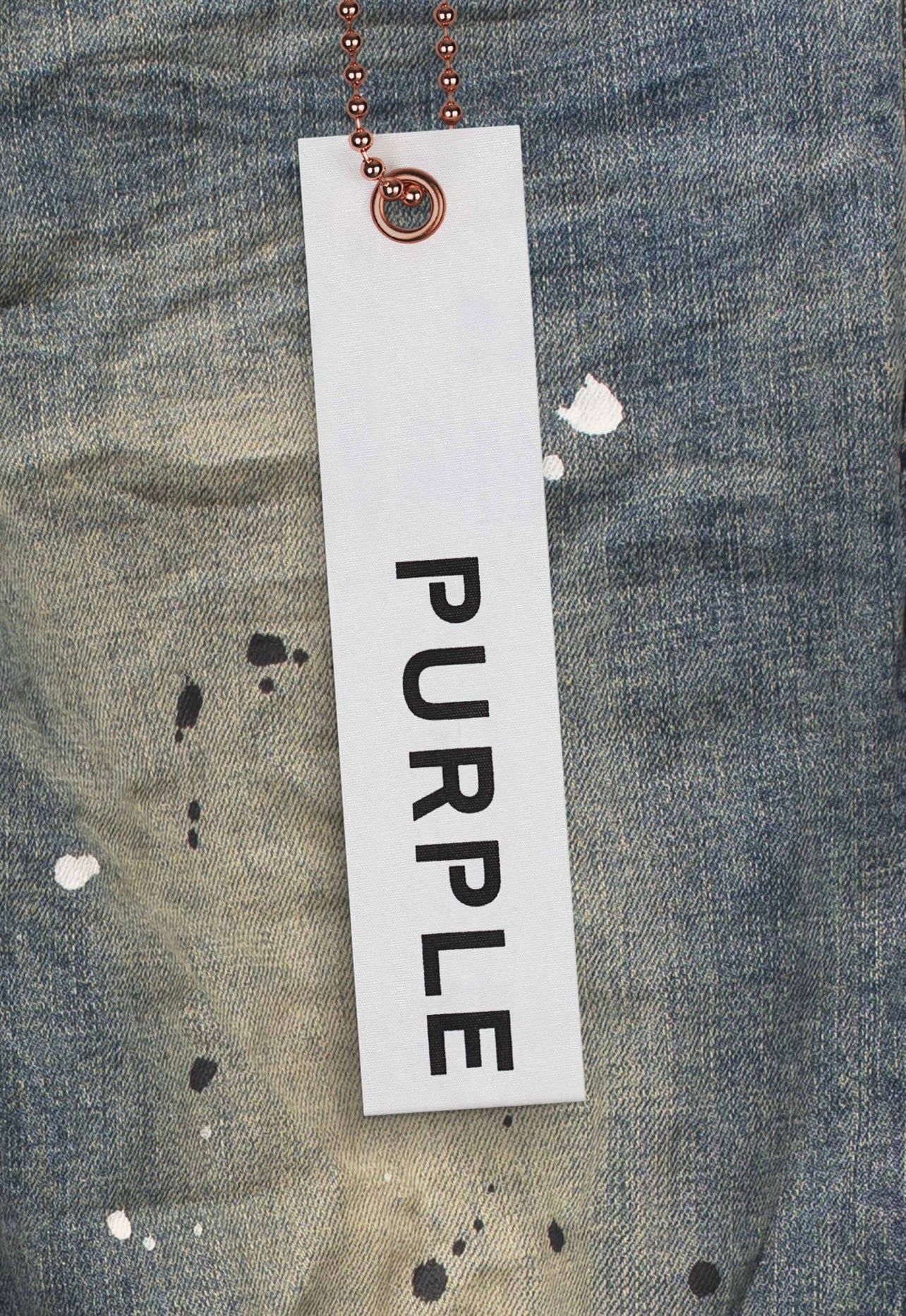 Purple Jeans Blue Splatter