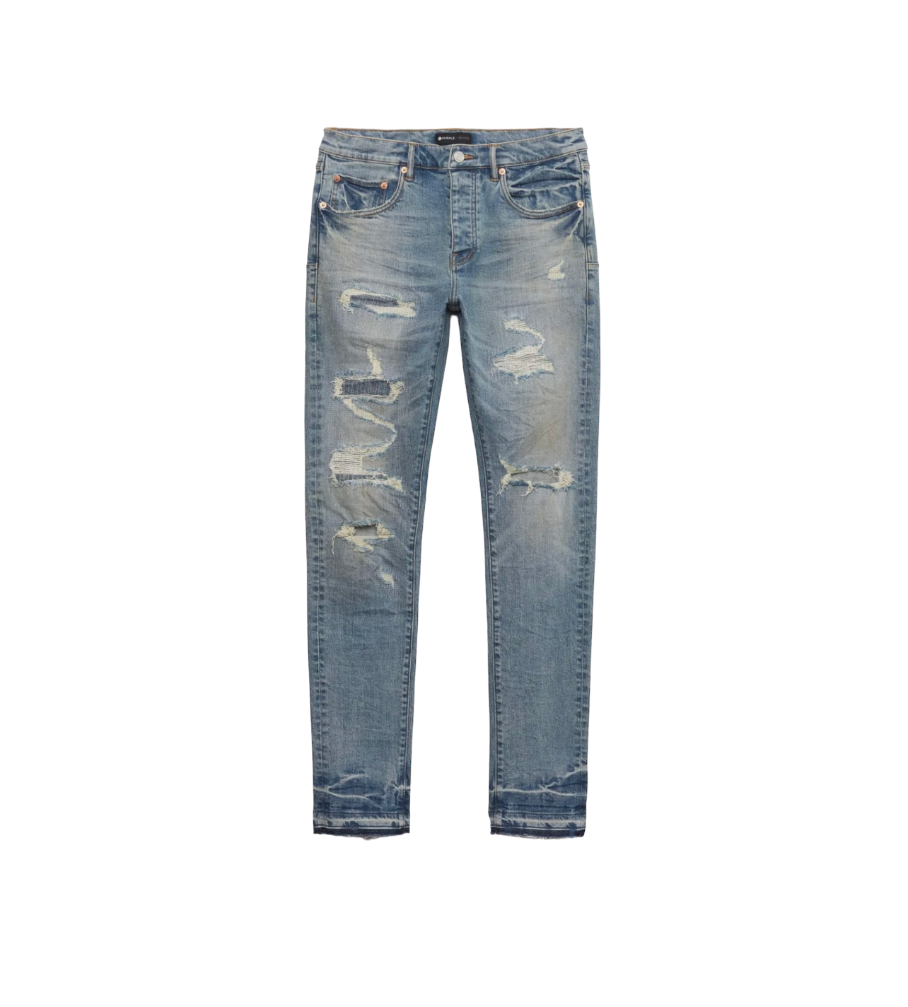 Purple P001 Light Wash Ripped Denim