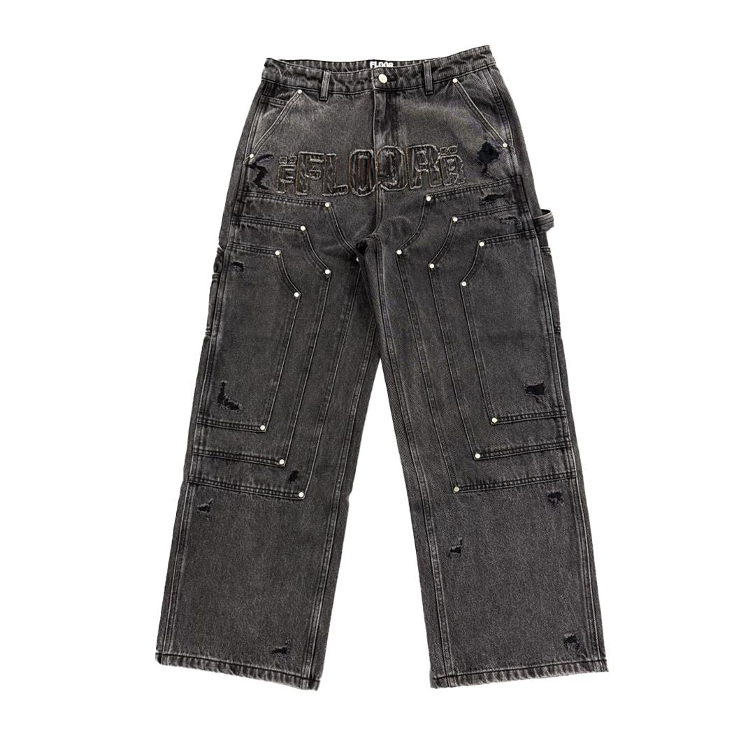 Floor 914 Triple Knee Denim Black