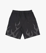 EPTM Rhinestone Flame Shorts