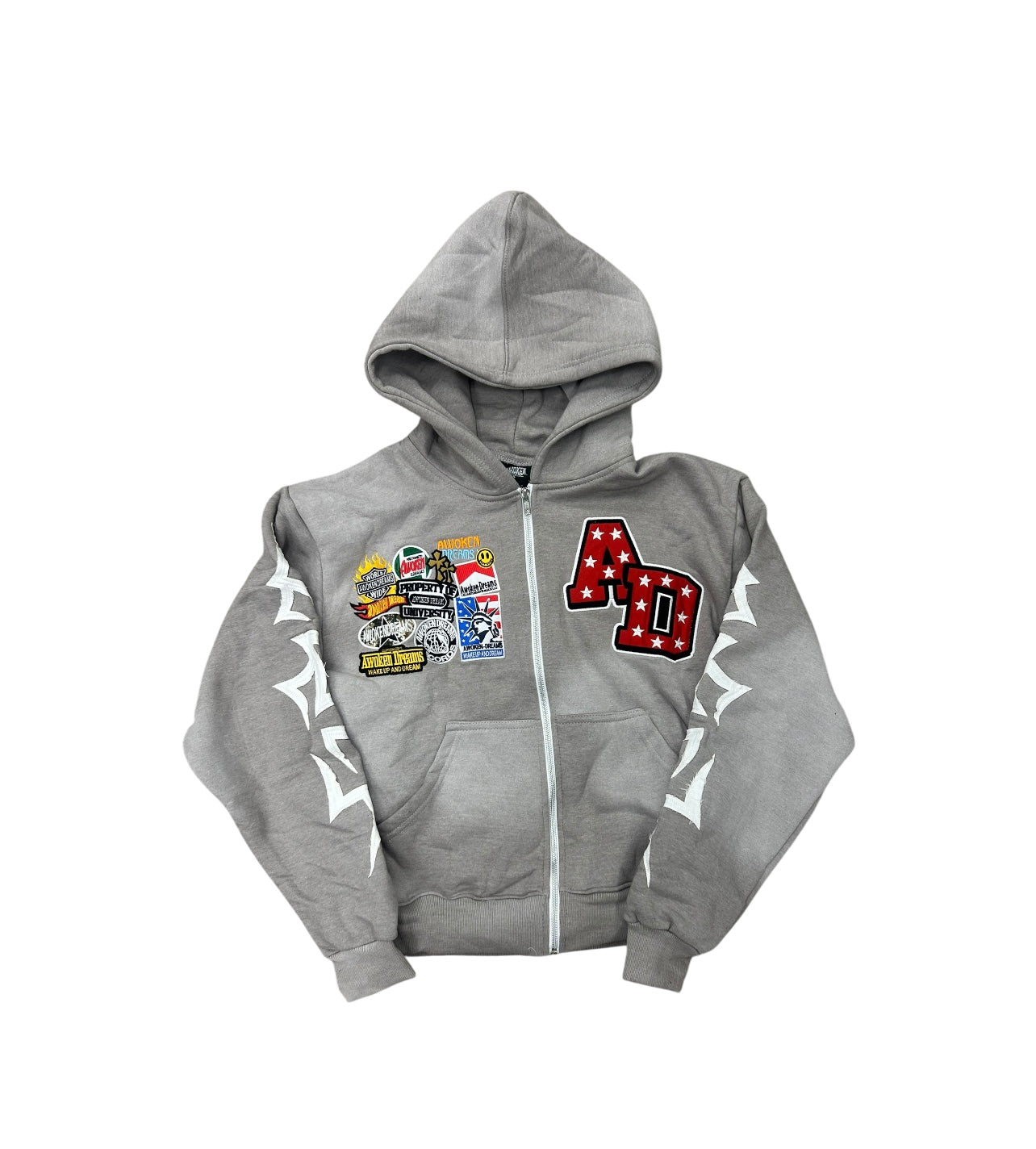 Awoken Dreams Patchwork Zip Grey