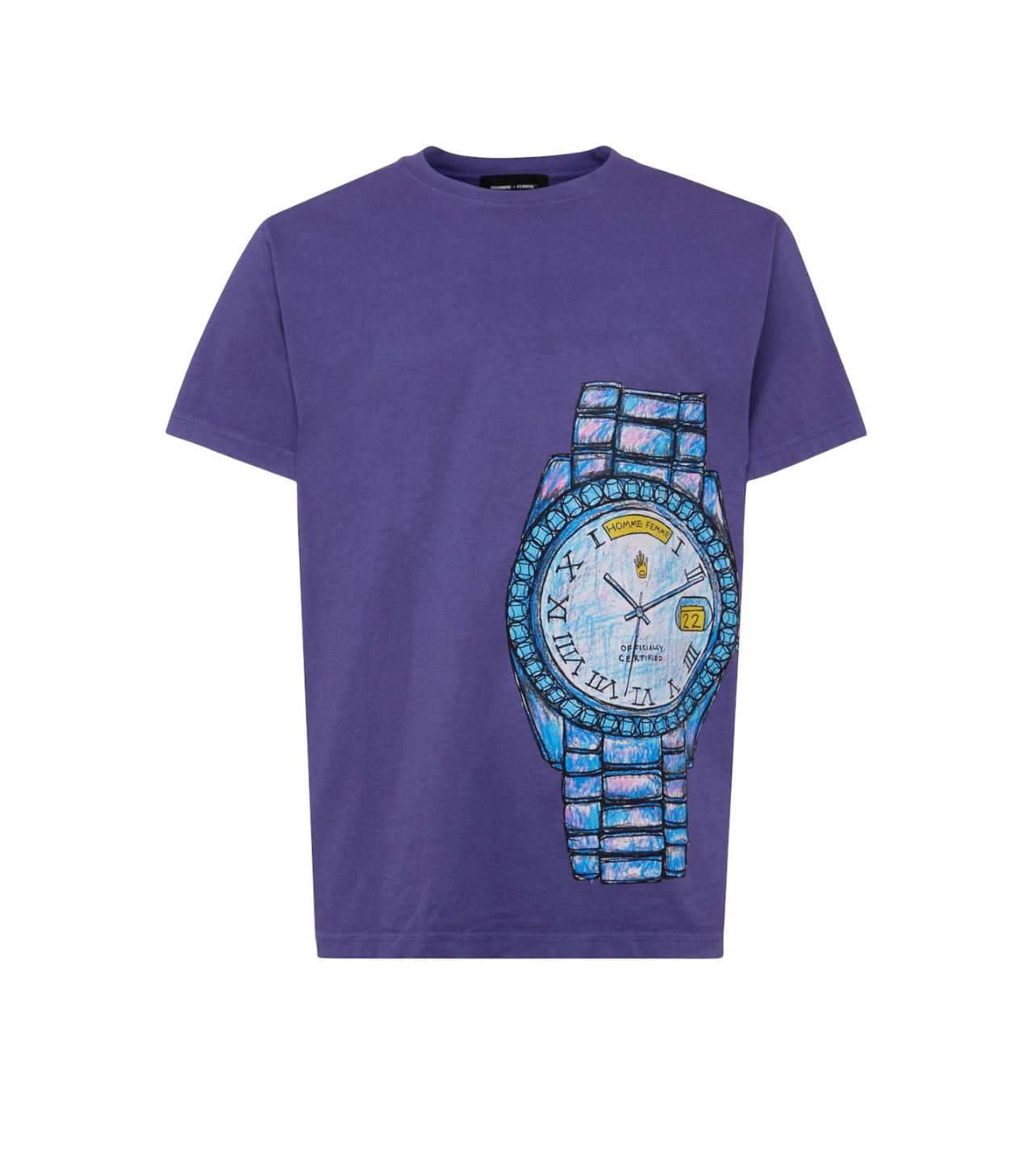Homme Femme Presidential Bust Tee Purple