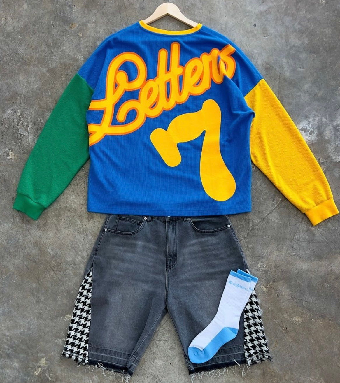 Red Letters Multicolor Wafknit Tee