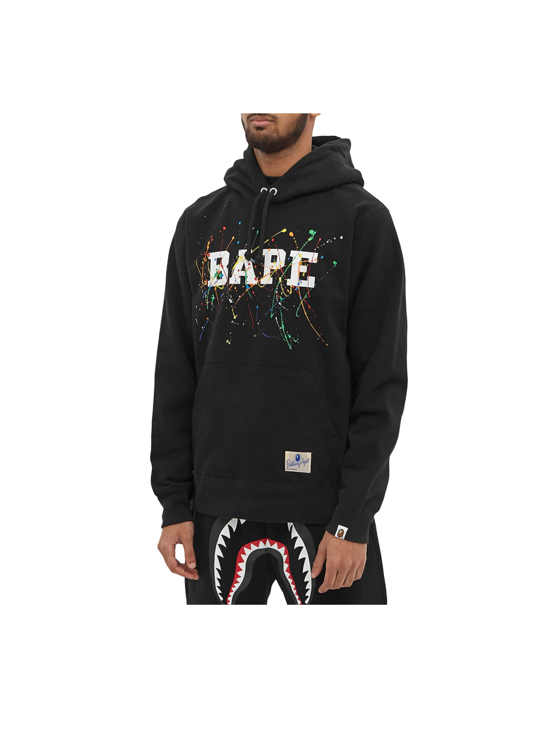 Bape Paint Splatter Black Hoodie