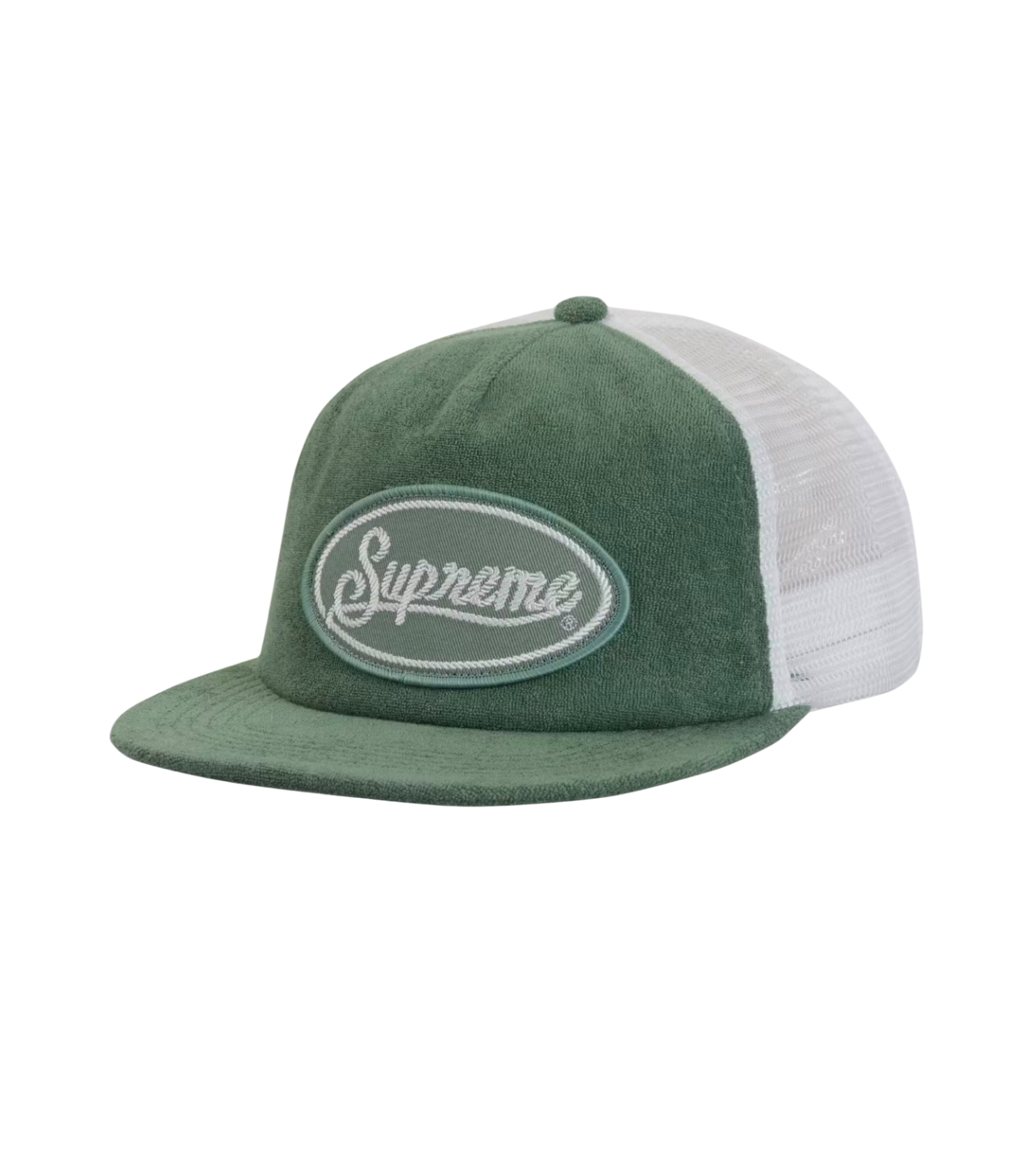 Supreme Terry Mesh Back 5 Panel Green Hat