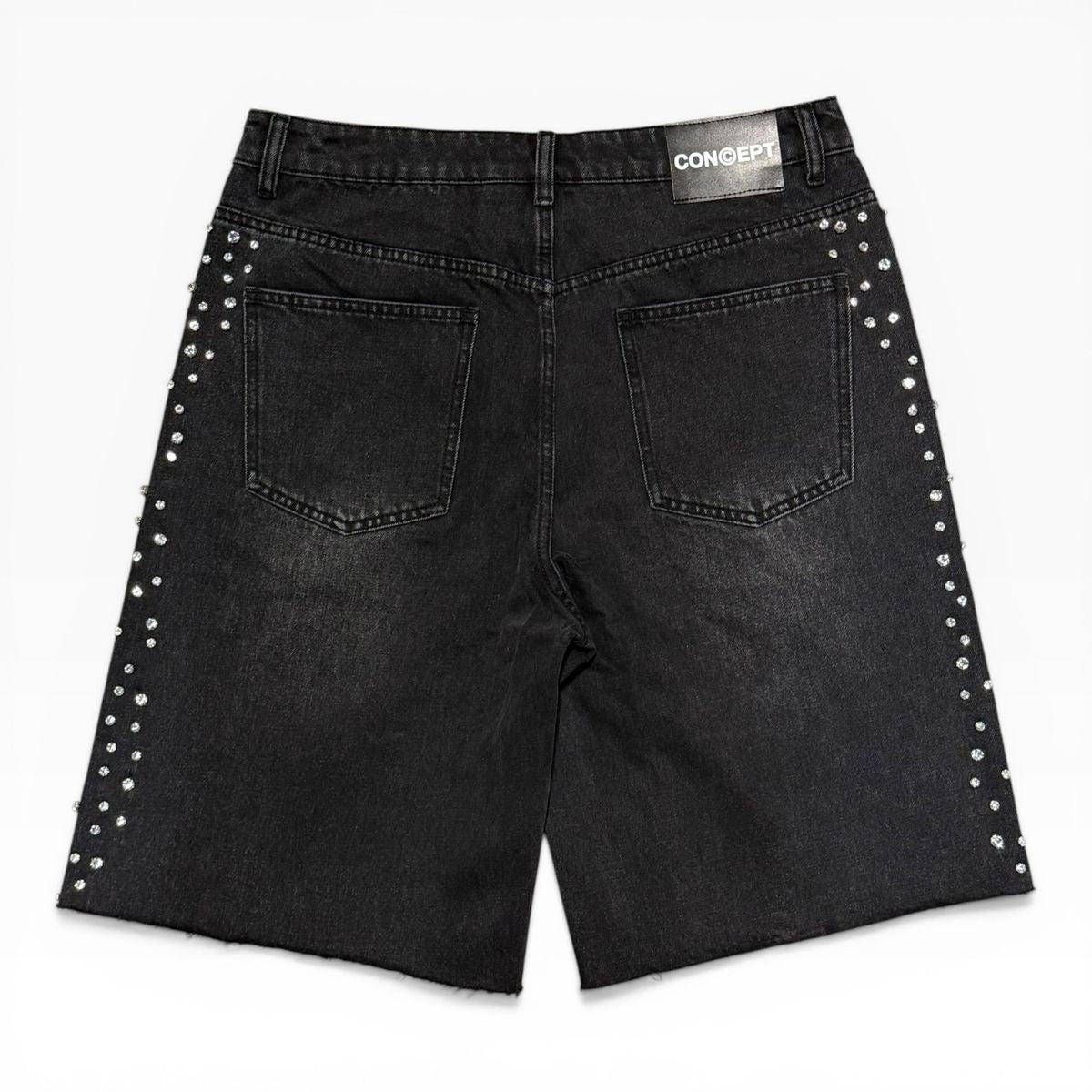 Concept “Chandelier” Denim Shorts Black