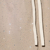 DUAA “Enlighten” Tan Rhinestone Shorts