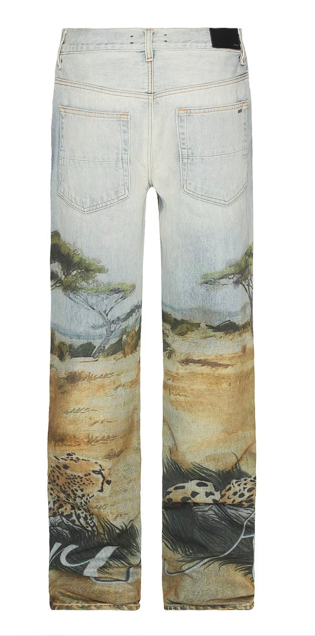 AM Cheetah Straight Denim Jeans