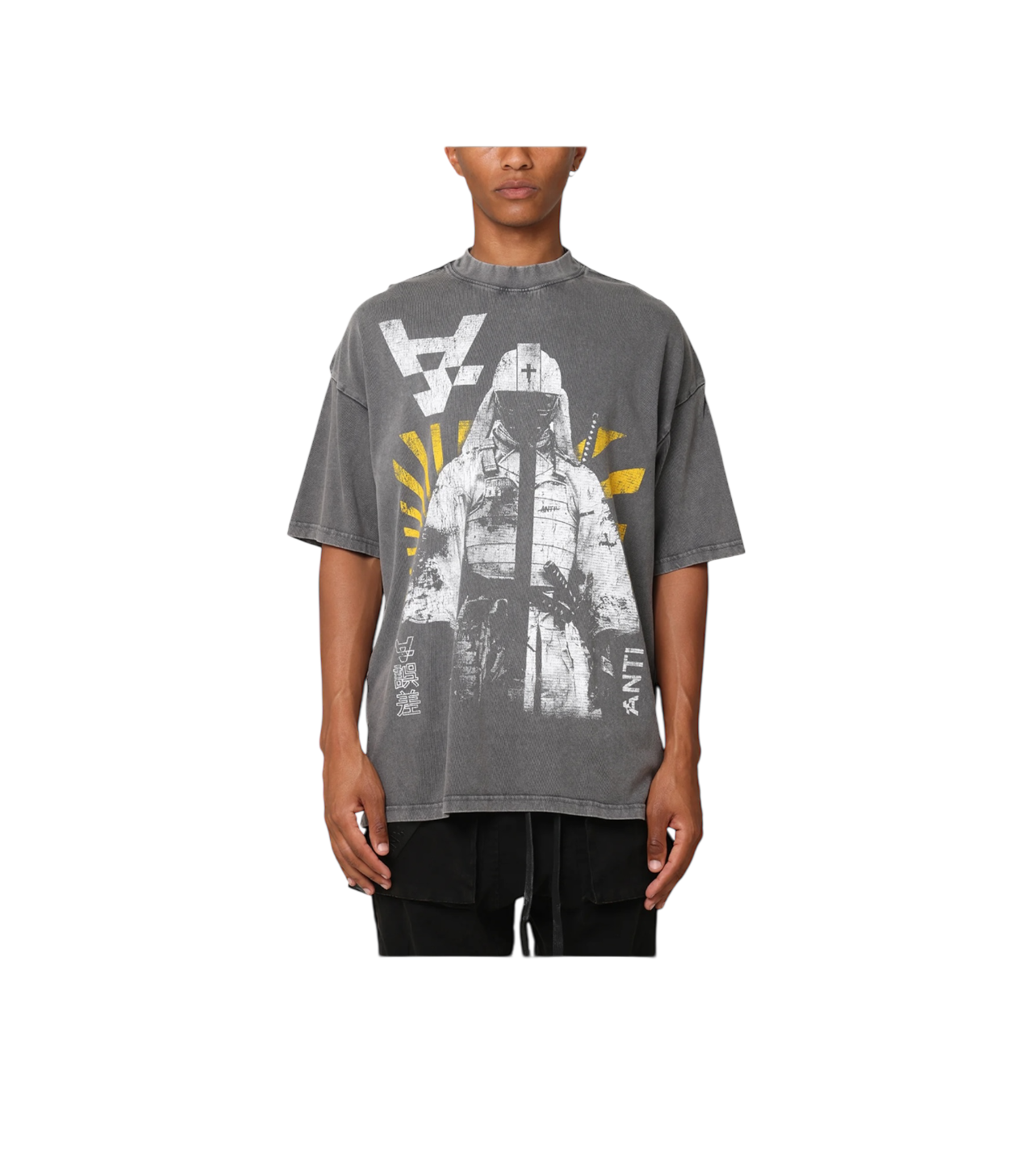Anti Samurai Tee Grey/Yellow