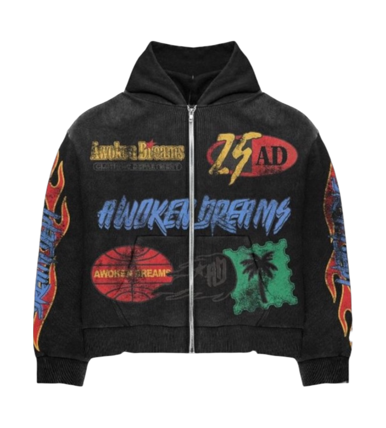 Dream Dept Black Zip-Up Hoodie