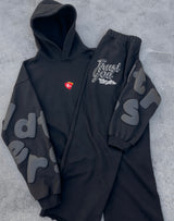 Red Letters Trust God Black Sweatpants