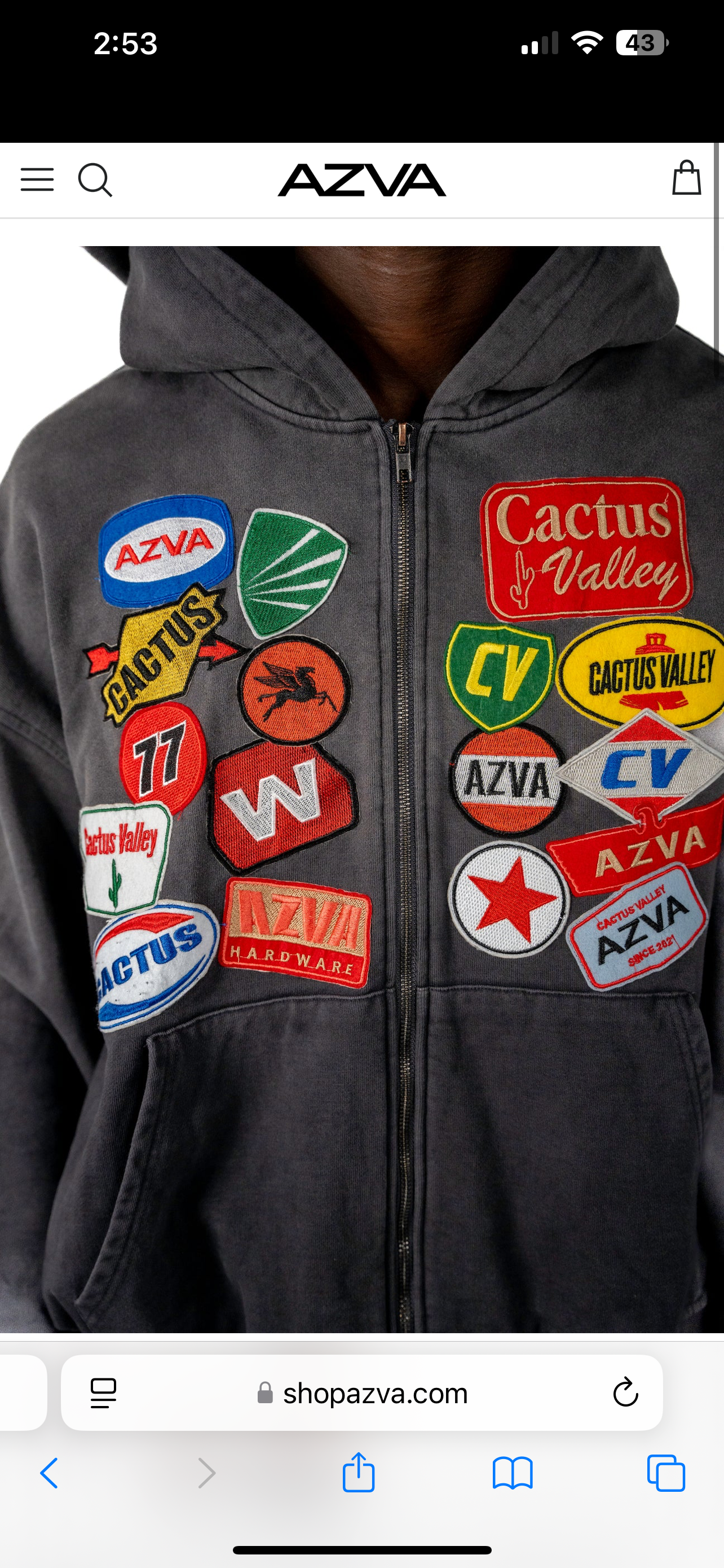 Cactus Valley Black Reststop Patch Hoodie