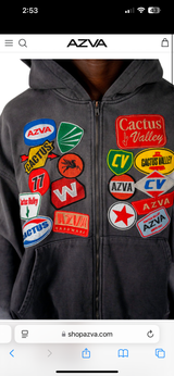 Cactus Valley Black Reststop Patch Hoodie