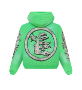 Hellstar Neon Green Graffiti Zip