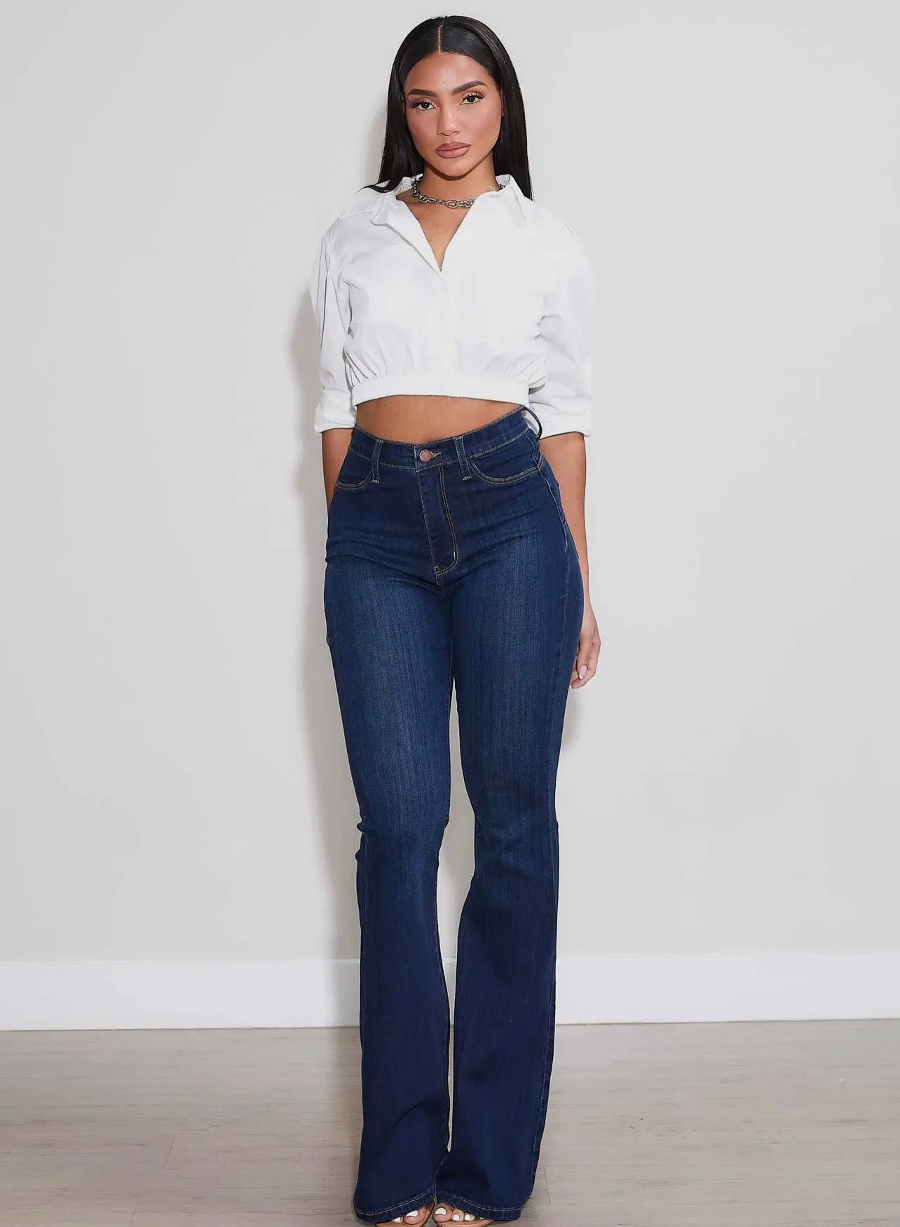 Vibrant Dark Stone Boot Cut Denim