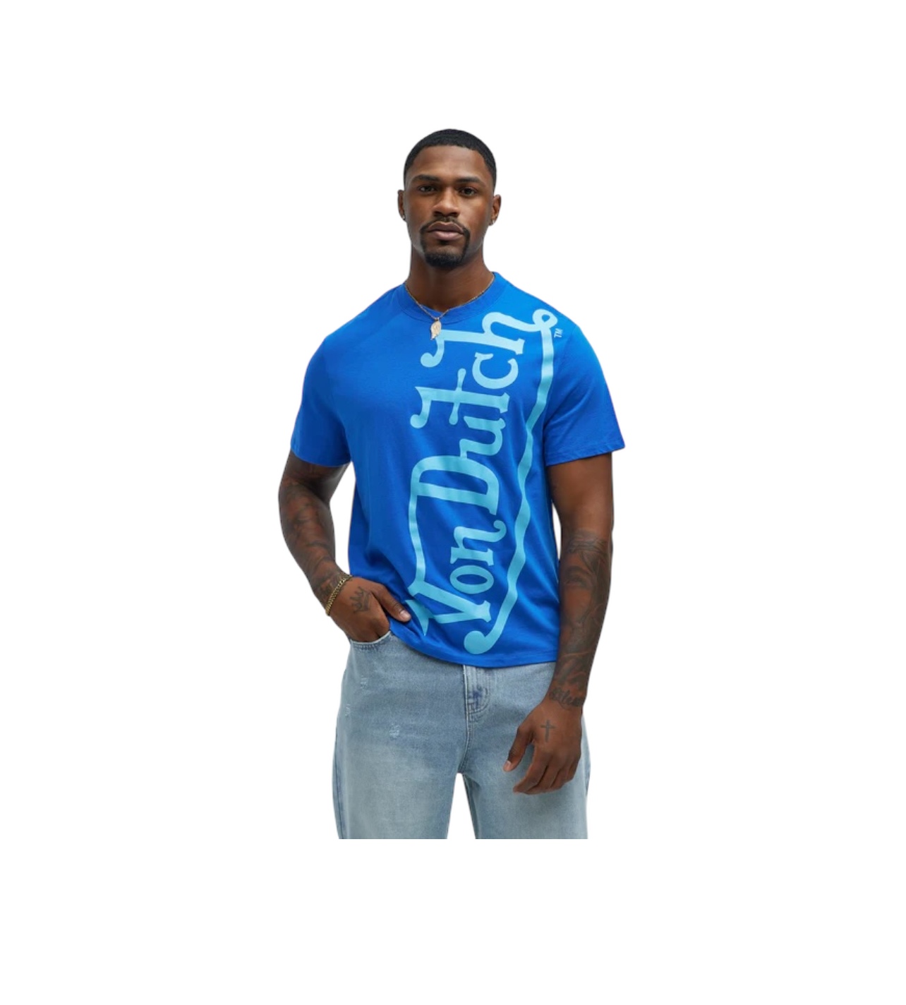 Von Dutch Logo Tee Cobalt/Baby Blue