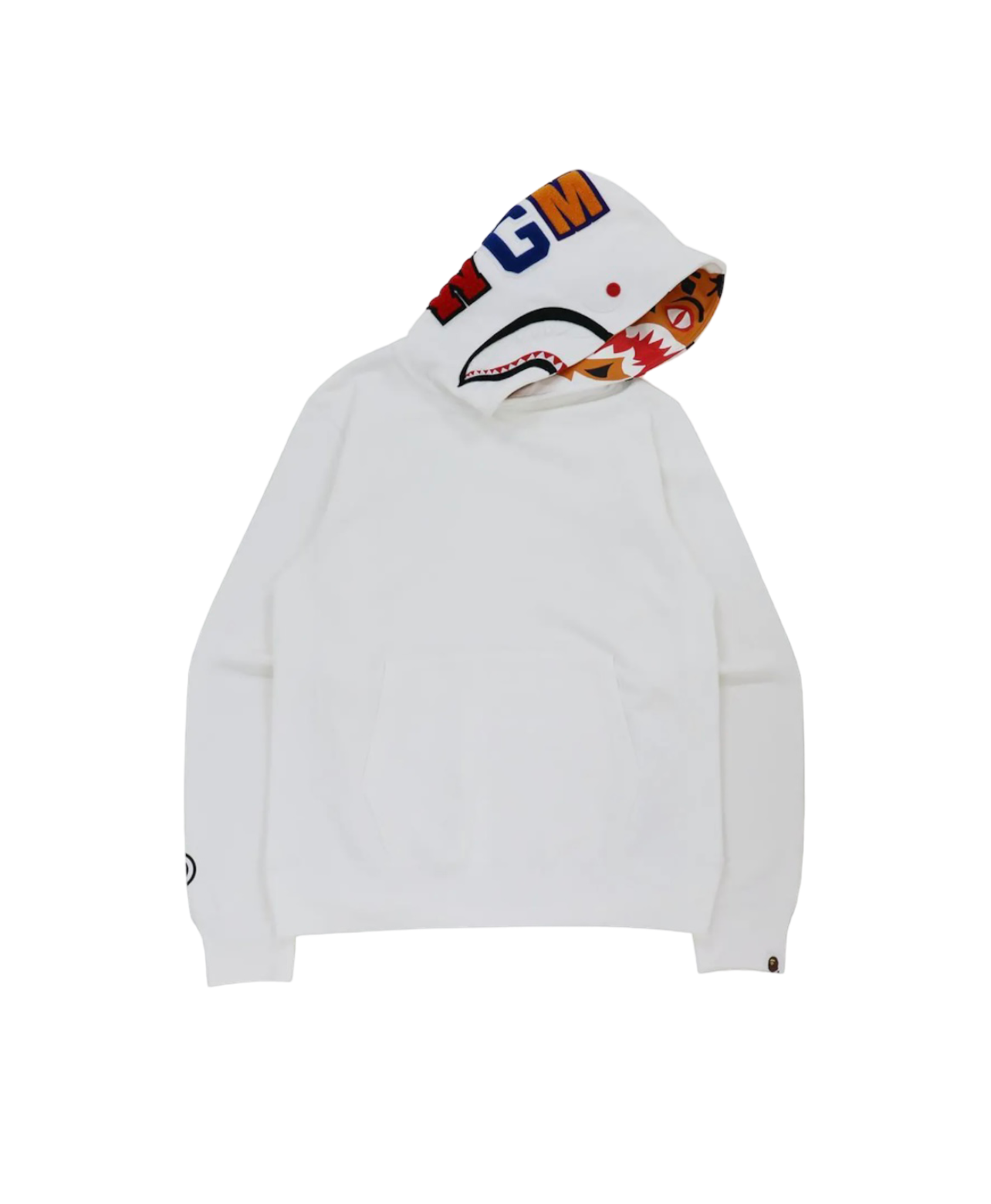 Bape Shark Tiger Hoodie White