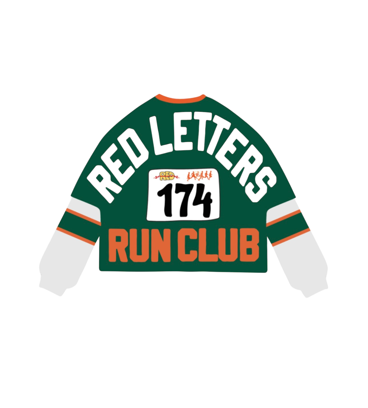Red Letters Run Club Double Layer Tee