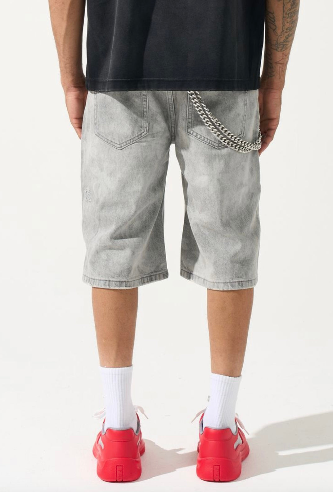 Serenede “SAKURA” Denim Short (With Wallet Chain)