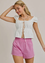 Le Lis White Square Neck Open Top