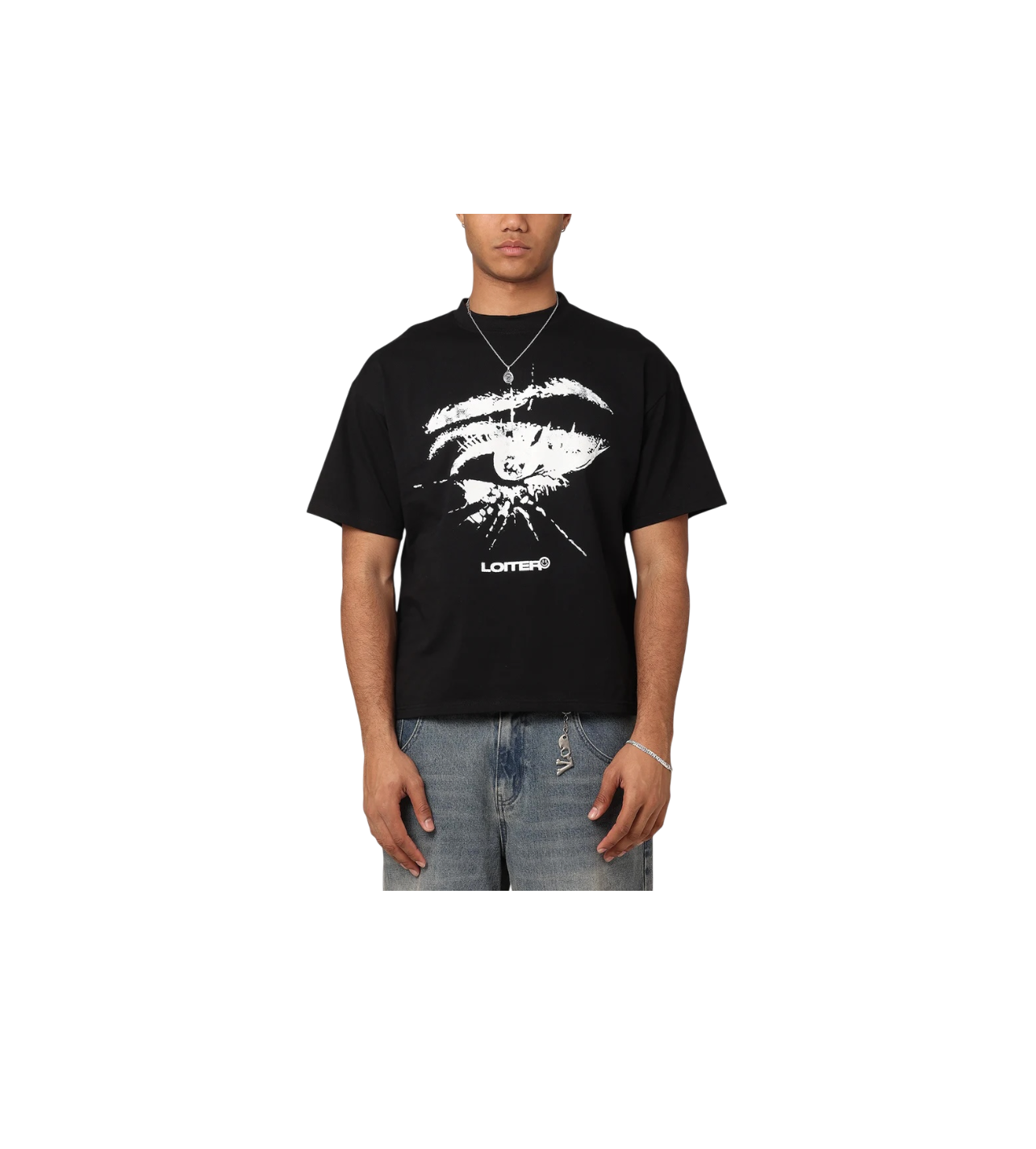 Loiter Eye Chart Tee Black